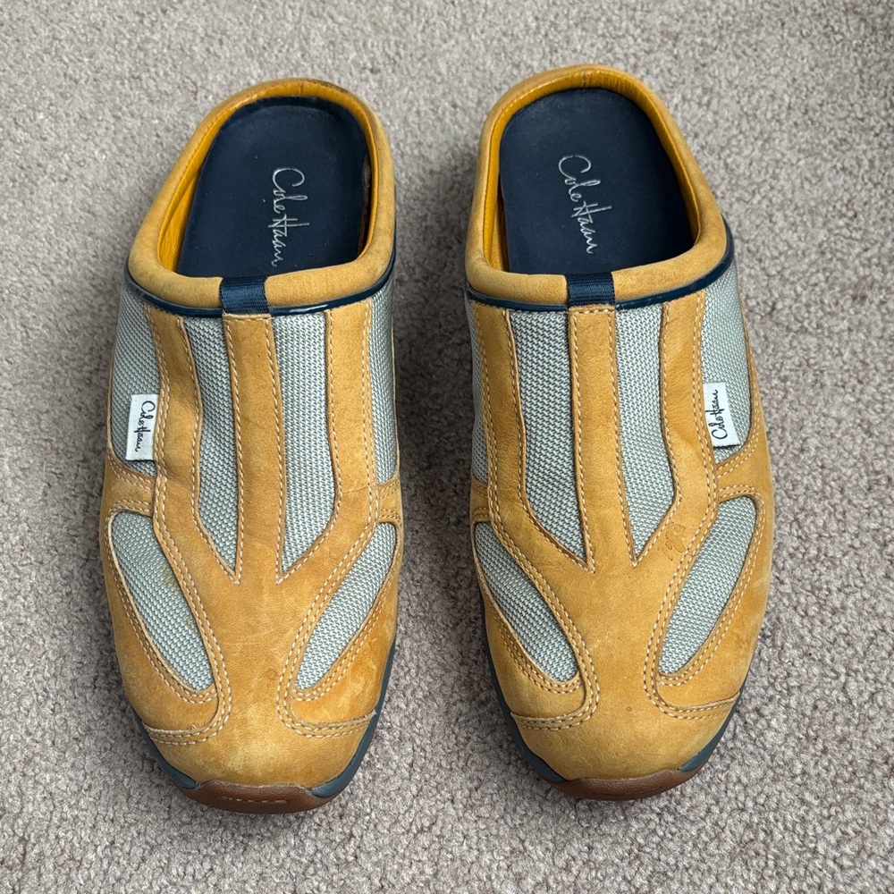 Cole Haan Men's Mustard and Gray Slip-On Loafers